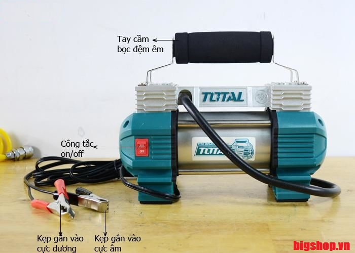 Dụng cụ kiểm tra hơi lốp xe ô tô Total TTAC2506T 1 Dụng cụ kiểm tra hơi lốp xe ô tô Total TTAC2506T 1