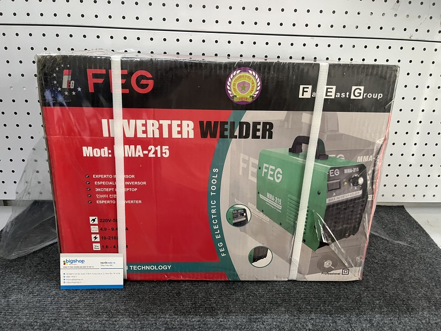 Máy hàn điện tử FEG MMA-215, chuyên hàn que 3.2 ly