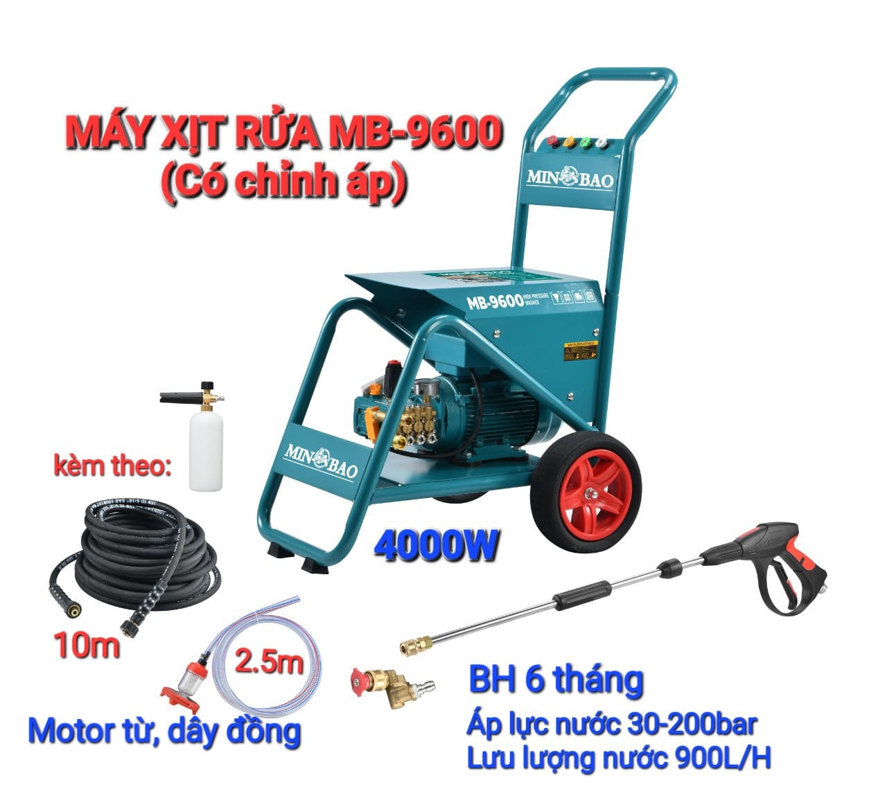 Máy xịt rửa xe MINBAO MB-9600