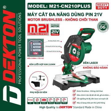 Máy Cắt Sắt Pin Dekton M CNPLUS