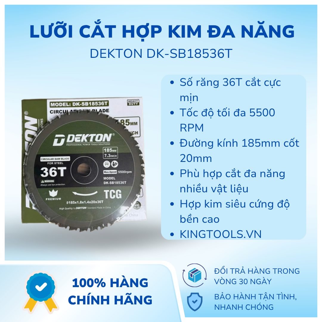Lưỡi Cắt Hợp Kim Dekton DK-SB18536T