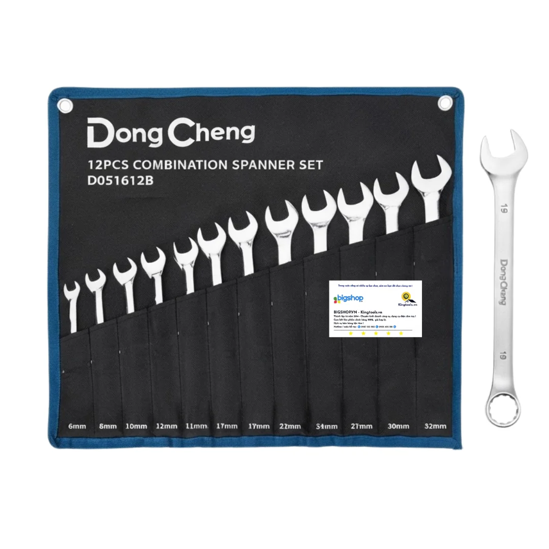 BỘ CỜ LÊ VÒNG MIỆNG DONGCHENG D051612B 12 CỜ LÊ (6-32MM) bo co le vong mieng db ()