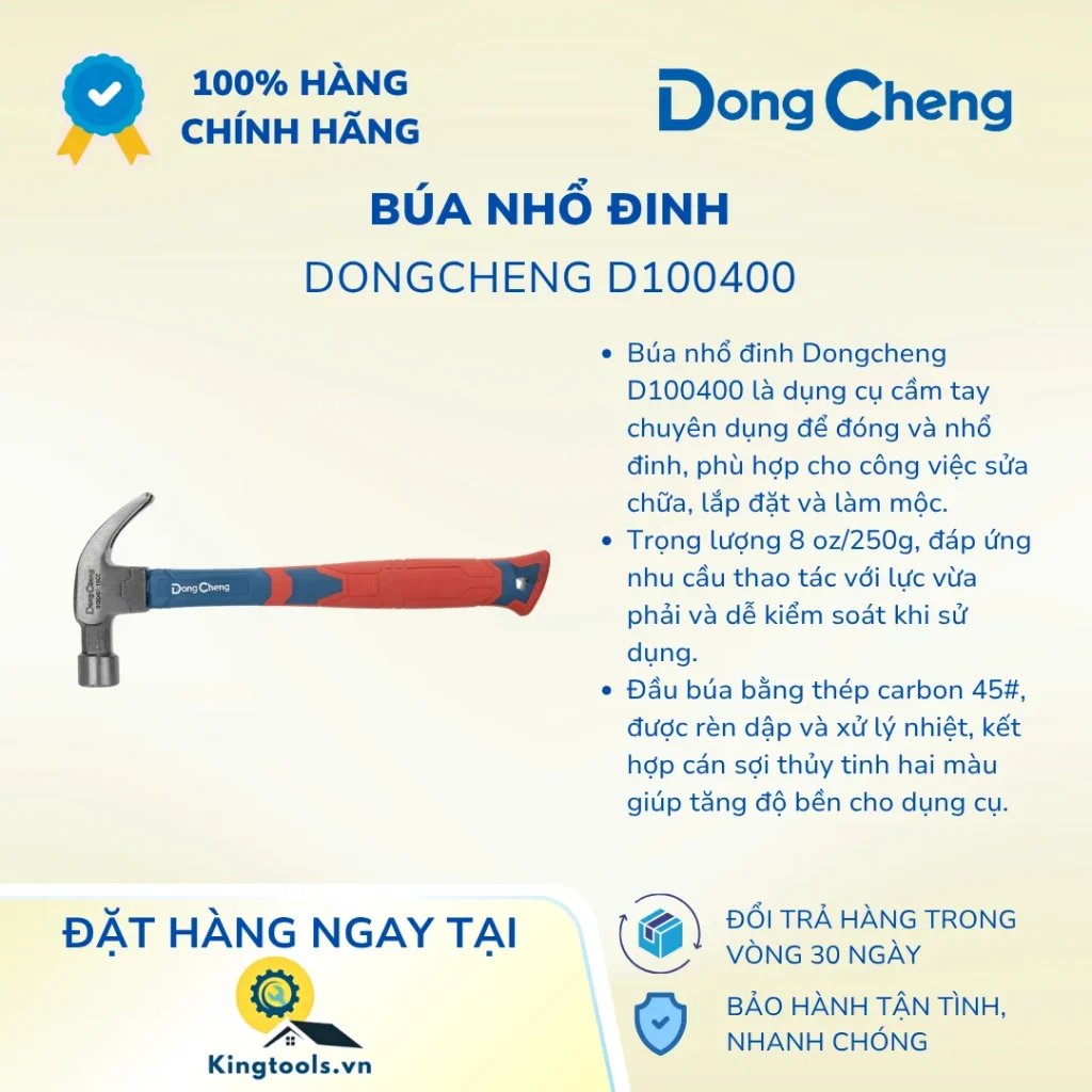 BÚA NHỔ ĐINH DONGCHENG D100400 250G bua nho dinh d ()