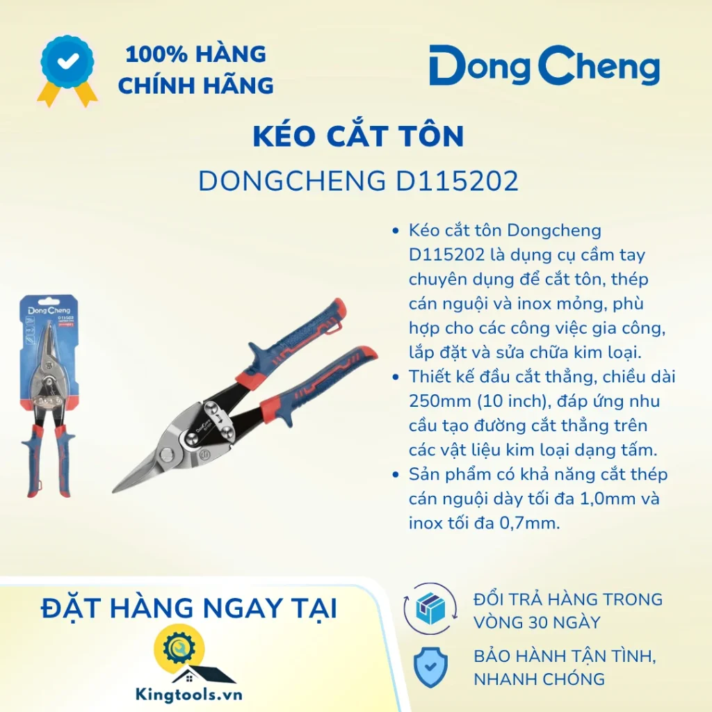 KÉO CẮT TÔN DONGCHENG D115202 10 INCH keo cat ton d ()