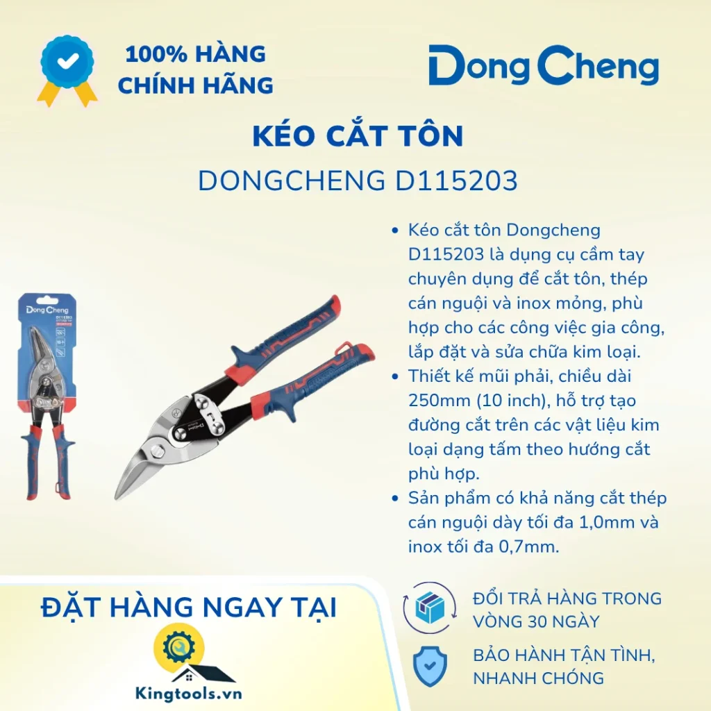 KÉO CẮT TÔN DONGCHENG D115203 10 INCH keo cat ton d ()
