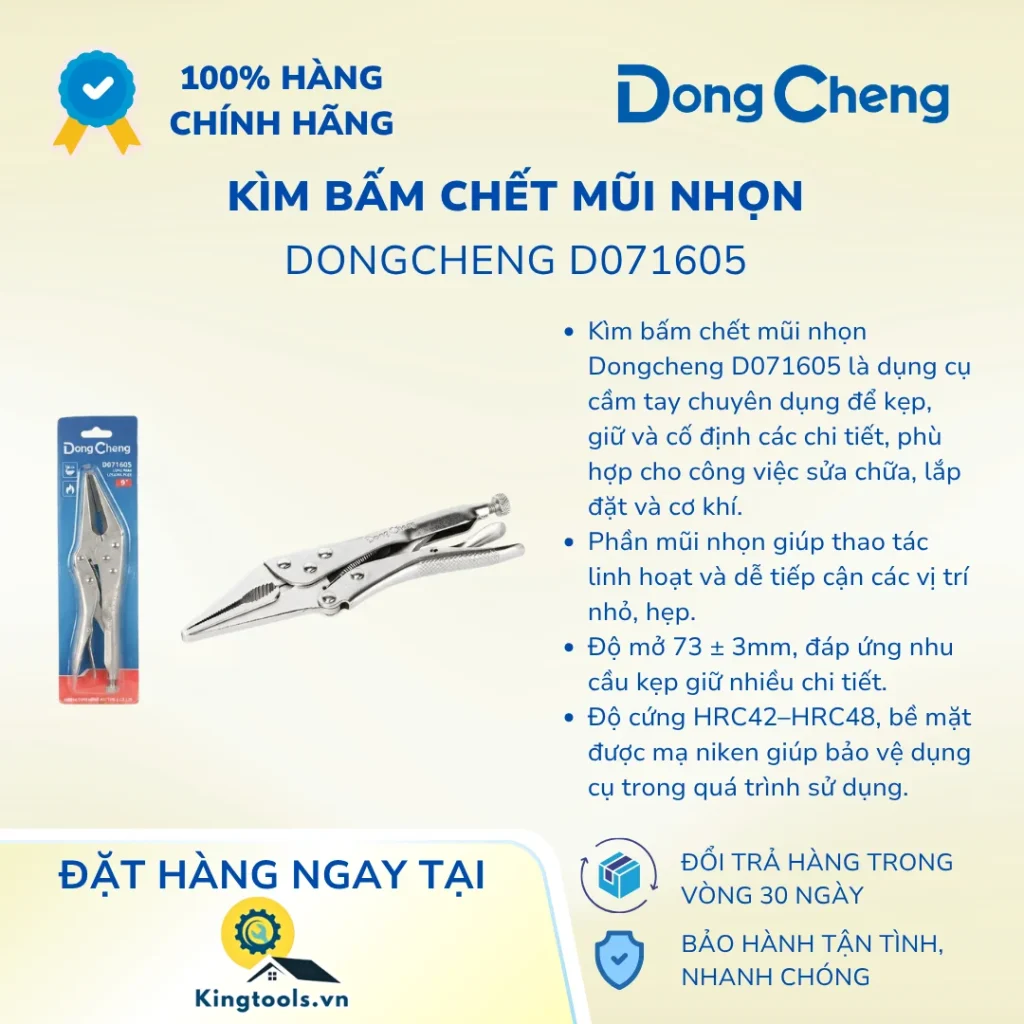 KÌM BẤM CHẾT MŨI NHỌN DONGCHENG D071605 9 INCH kim bam chet mui nhon d ()