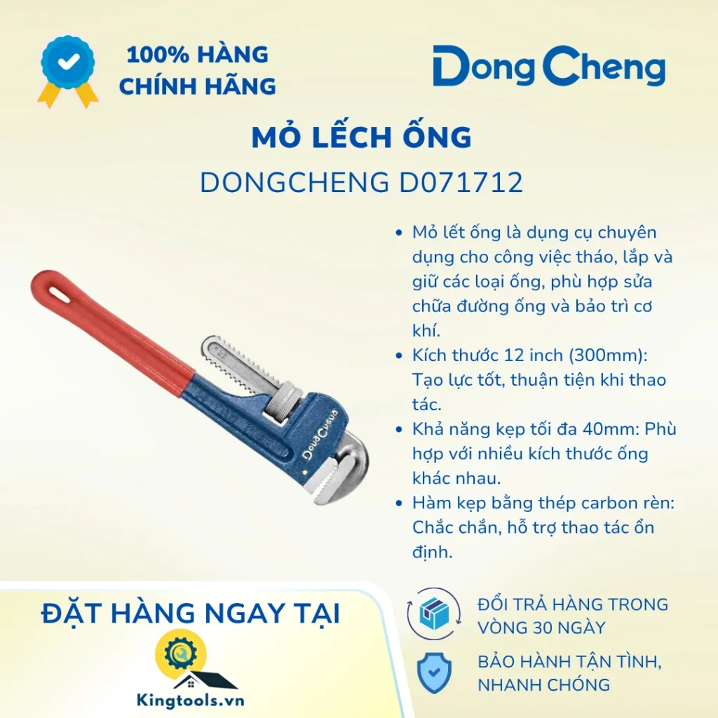 MỎ LẾT ỐNG DONGCHENG D071712 12 INCH mo let ong d ()