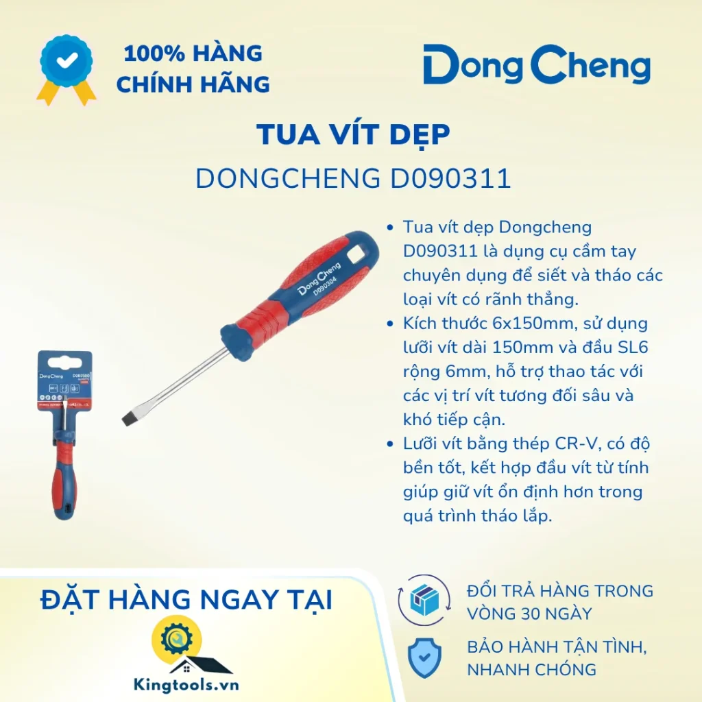 TUA VÍT DẸP DONGCHENG D090311 6x150MM tua vit dep d ()