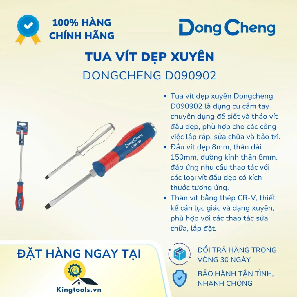 TUA VÍT DẸP XUYÊN DONGCHENG D090902 8×150MM tua vit dep xuyen d ()