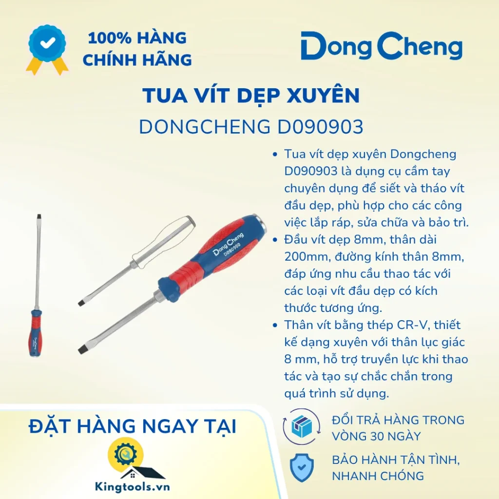 TUA VÍT DẸP XUYÊN DONGCHENG D090903 8×200MM tua vit dep xuyen d ()